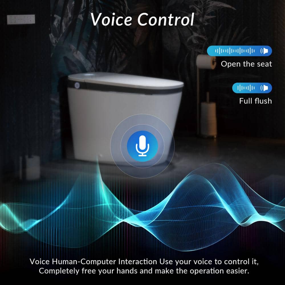 WOODBRIDGE Smart Voice Control Bidet Toilet with Auto Flush and Cleaning Foam - Image 2
