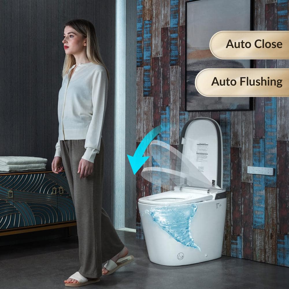 WOODBRIDGE Smart Voice Control Bidet Toilet with Auto Flush and Cleaning Foam - Image 4