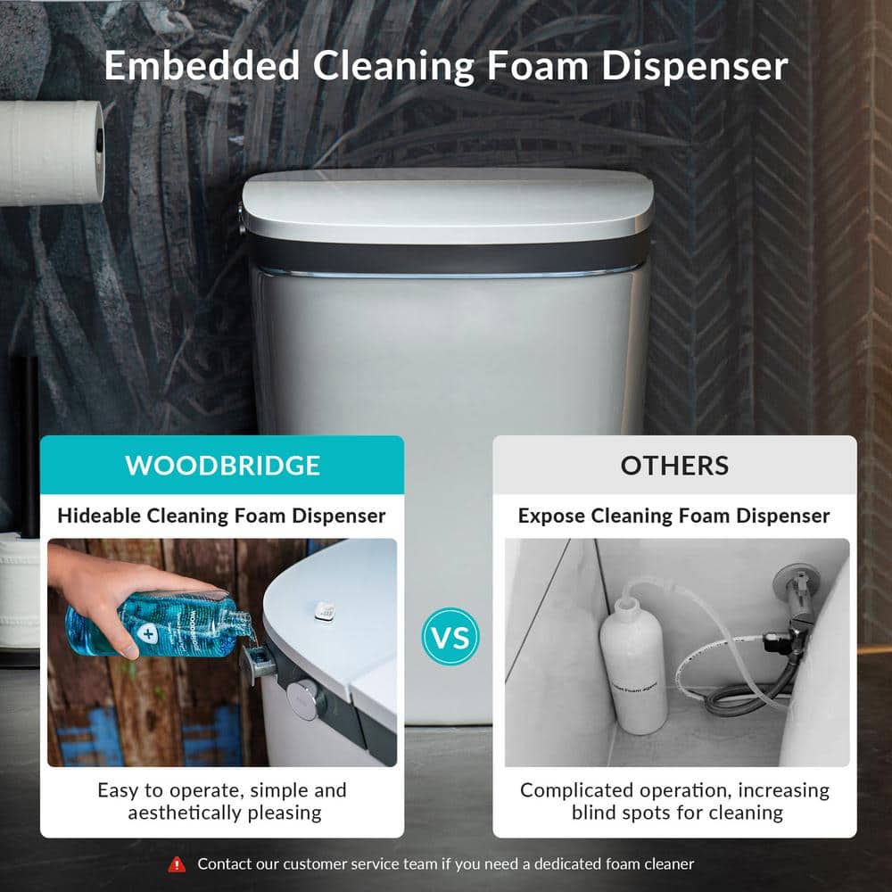 WOODBRIDGE Smart Voice Control Bidet Toilet with Auto Flush and Cleaning Foam - Image 7