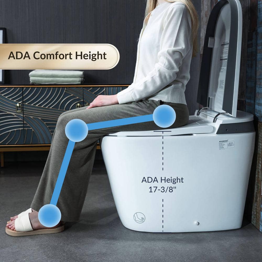 WOODBRIDGE Smart Voice Control Bidet Toilet with Auto Flush and Cleaning Foam - Image 8