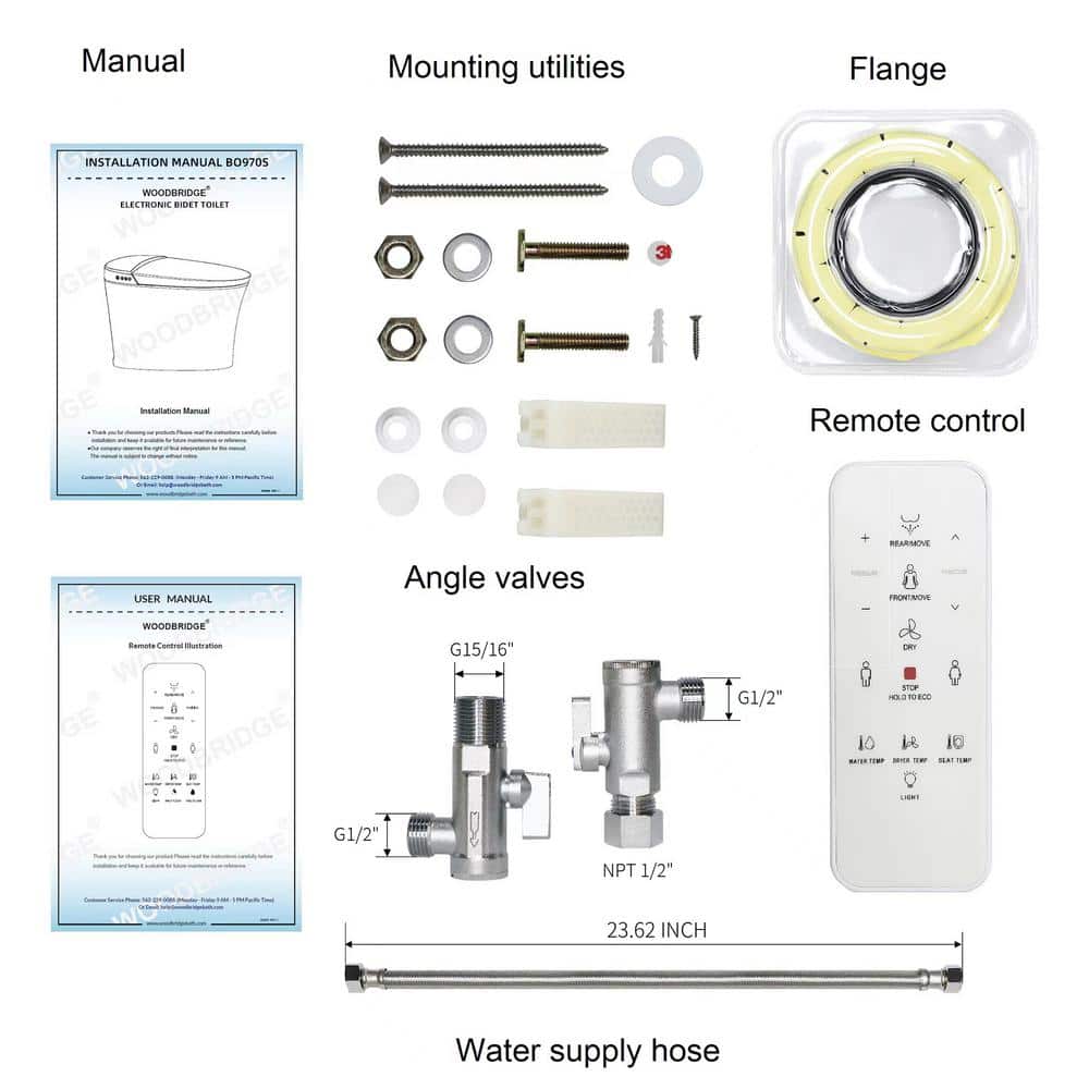 WOODBRIDGE Victoria Intelligent Elongated Smart Toilet with Auto Flush & Foot Sensor - Image 10