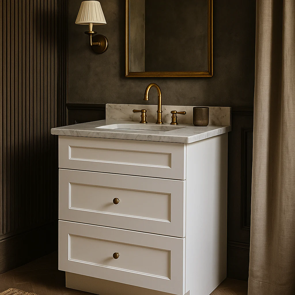 WOWOW 21" White Soft-Close Bathroom Cabinet with Plywood Construction - Image 3