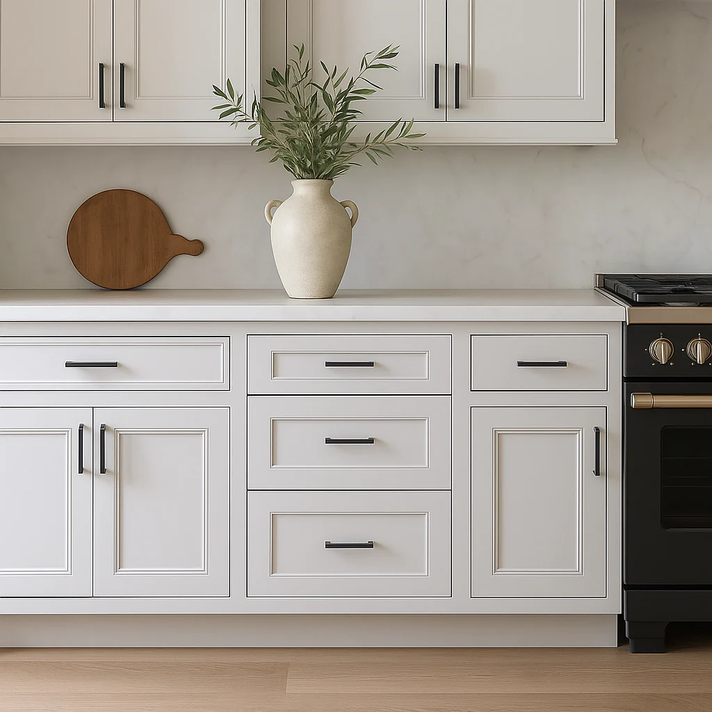 WOWOW 24" White Plywood Bathroom Cabinet with Soft Close Drawers - Image 4
