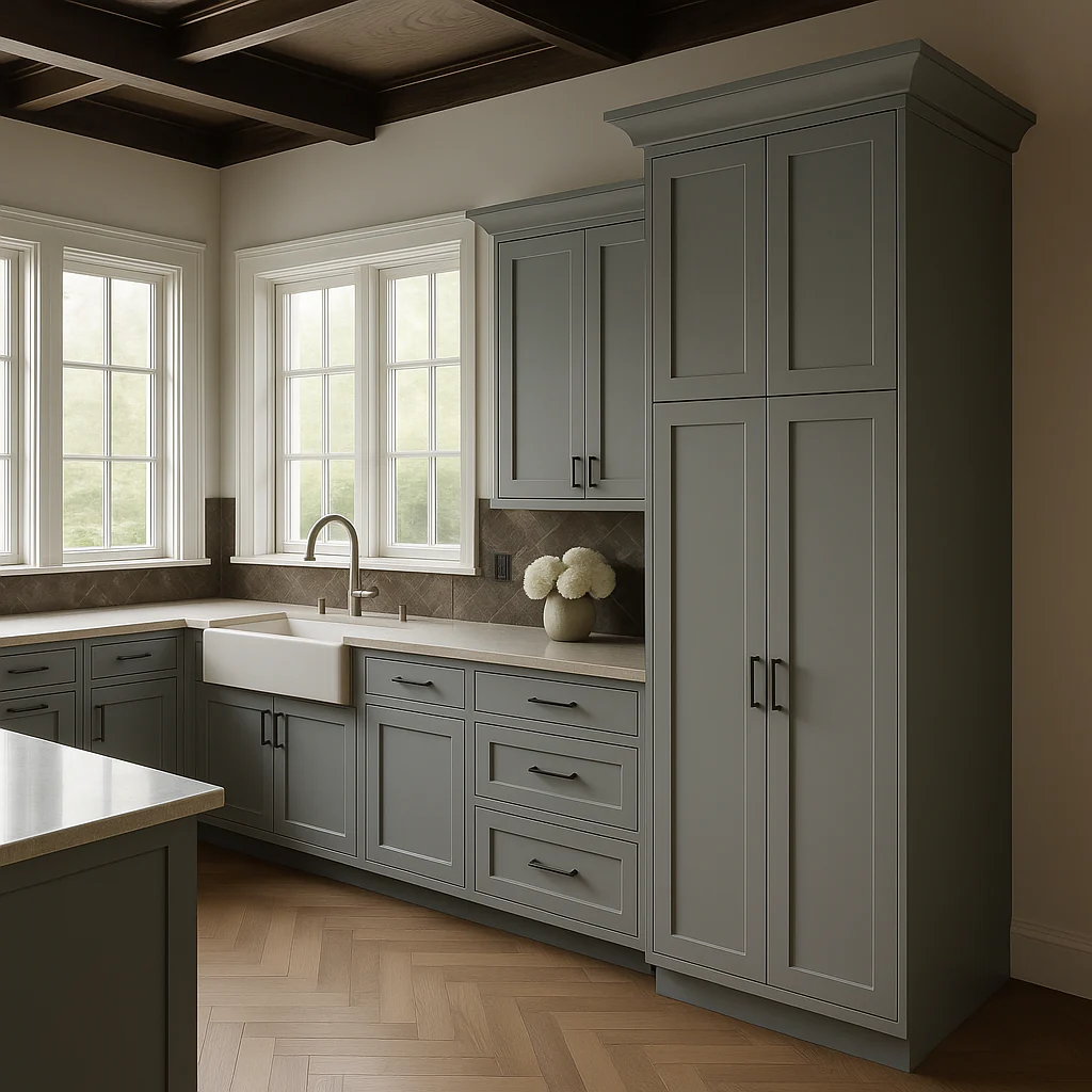 WOWOW 24in Gray Plywood Kitchen Cabinet with Adjustable Shelves - Image 3