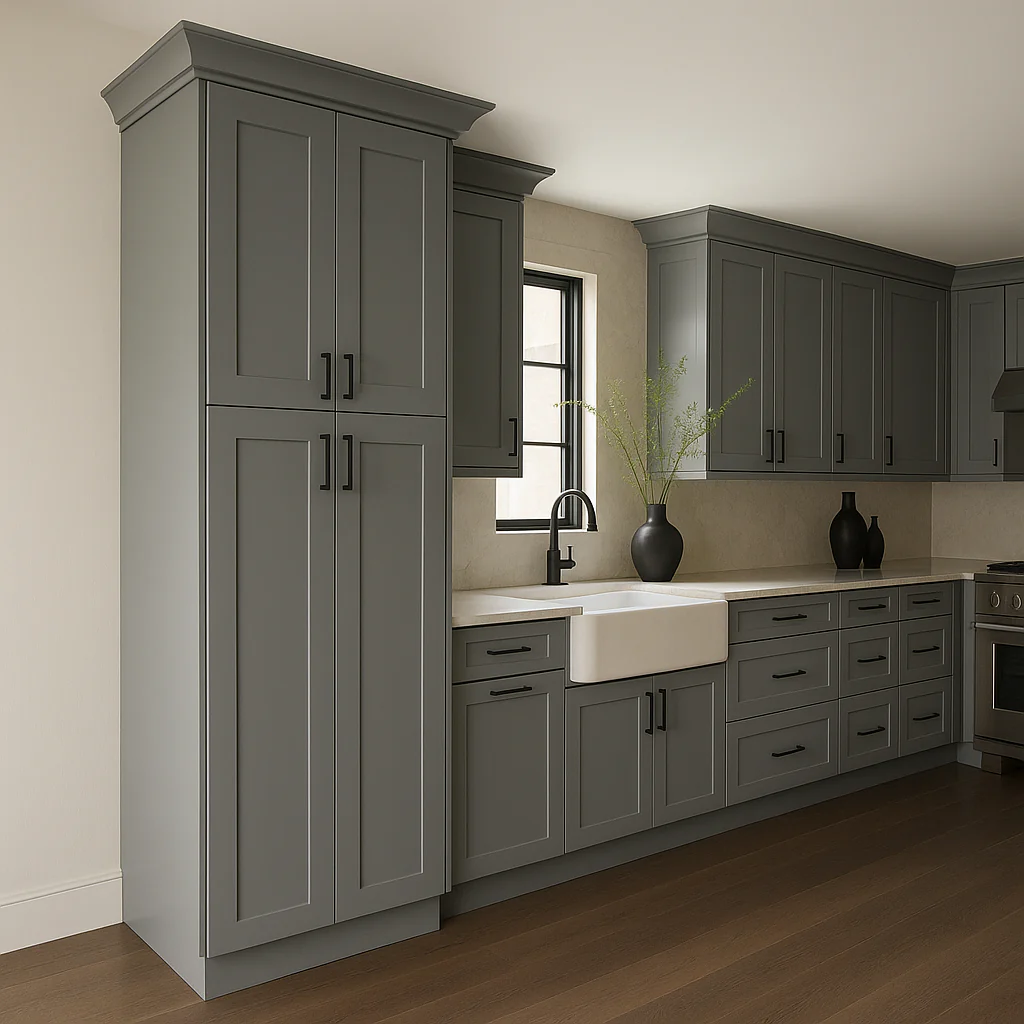 WOWOW 24in Gray Plywood Kitchen Cabinet with Adjustable Shelves - Image 4