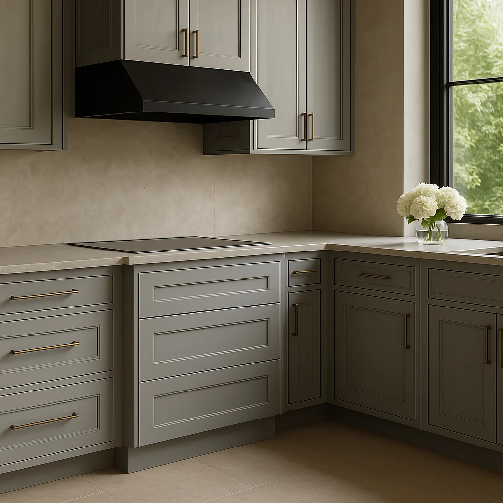 WOWOW 27" Grey Plywood Drawer Base Cabinet with Soft Close - Image 2