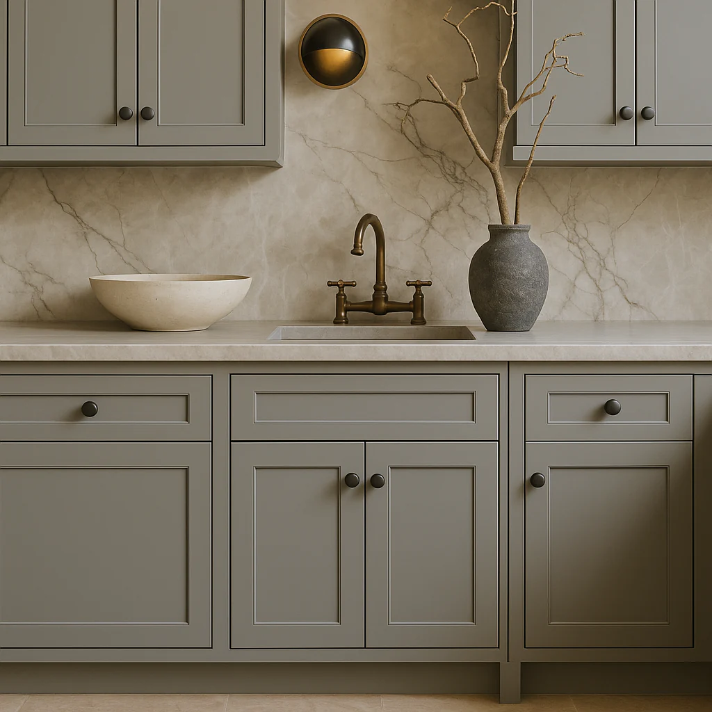 WOWOW 27-in Gray Plywood Kitchen Cabinet with Drawer - Image 4