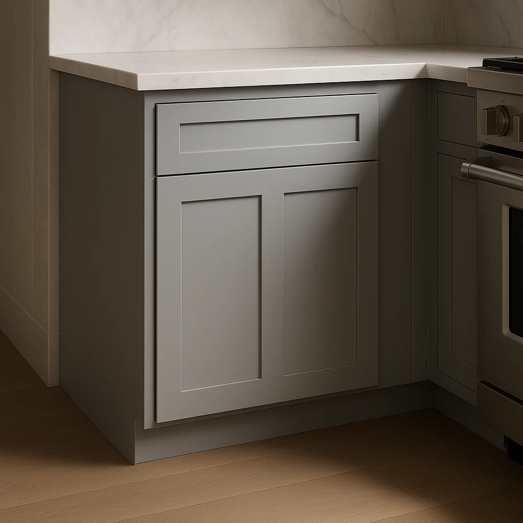 WOWOW Gray Base Kitchen Cabinet with 2 Doors and 1 Drawer - 30 in. W x 24 in. D x 34.5 in. H - Image 2