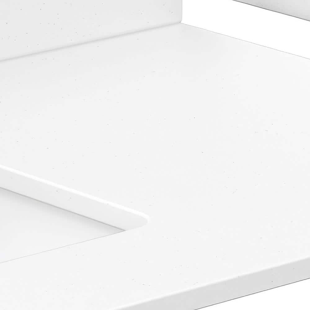 Wyndham Collection 36 in. Cultured Marble Bathroom Vanity Top with Rectangular Sink - Image 2