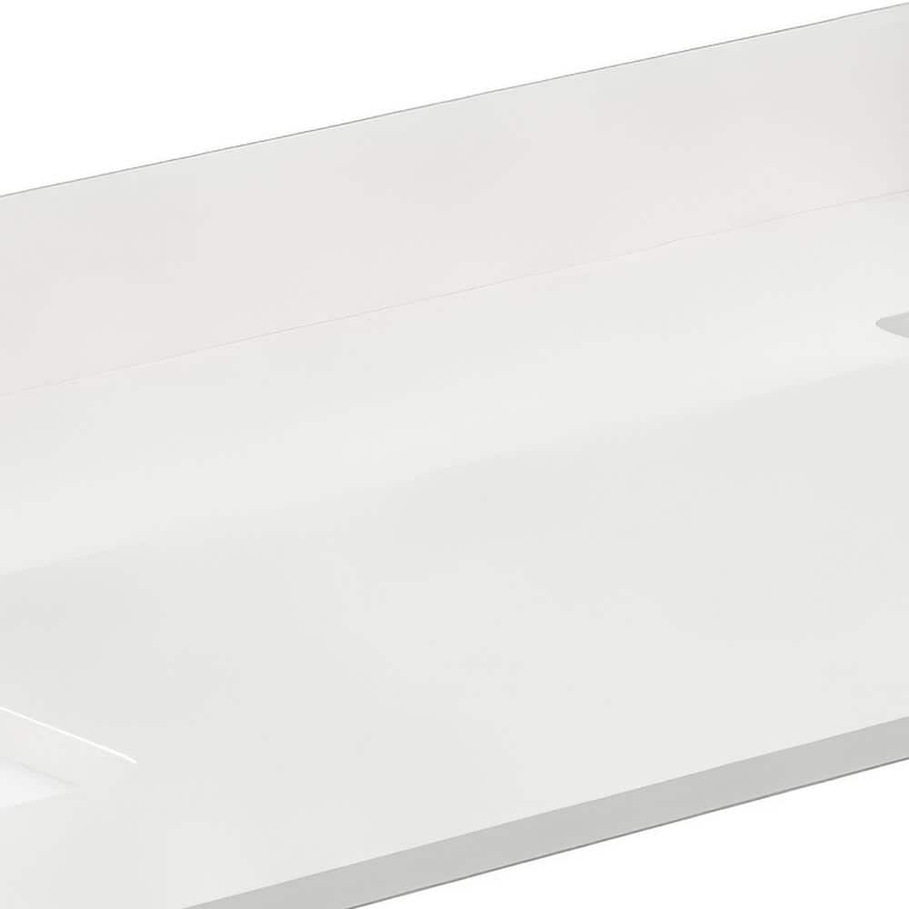 Wyndham Collection 72 in. Quartz Double Sink Bathroom Vanity Top with White Rectangular Sinks - Image 2