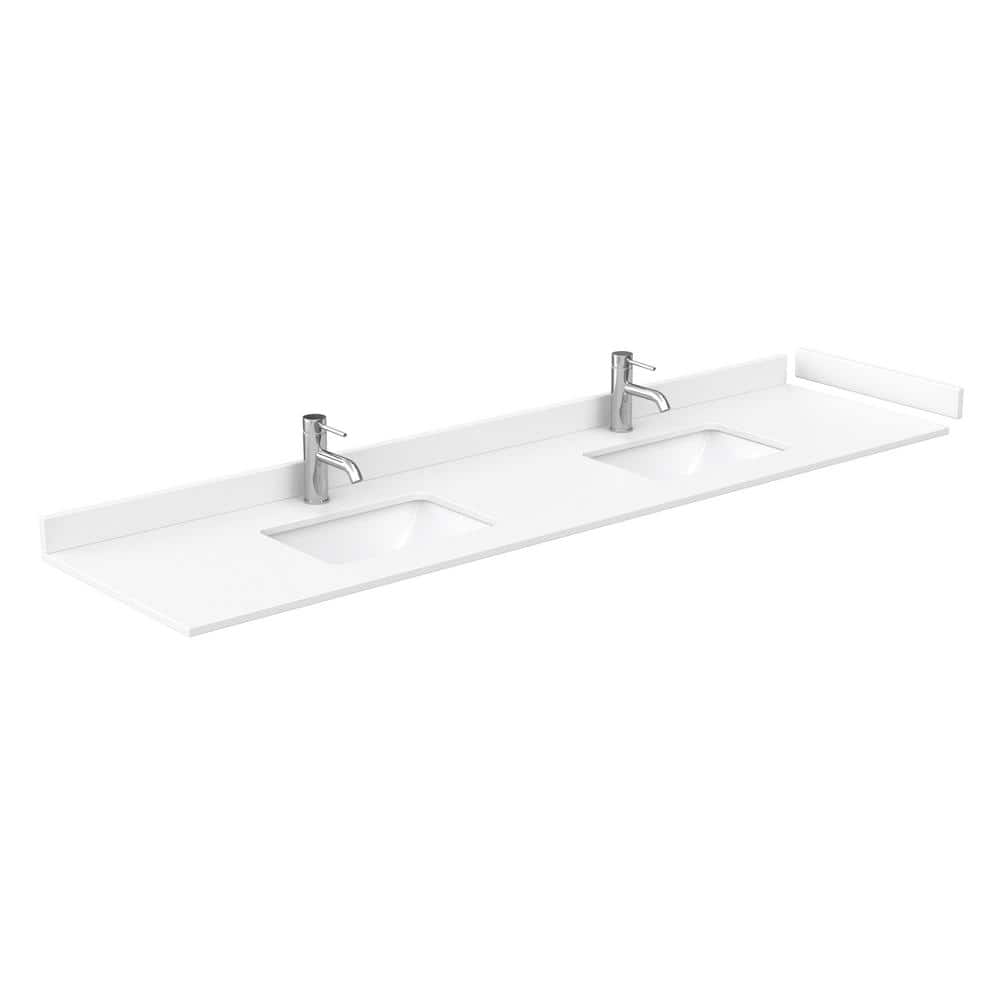 Wyndham Collection Beckett 84" Double Vanity in Dark Gray with Cultured Marble Top - Image 6