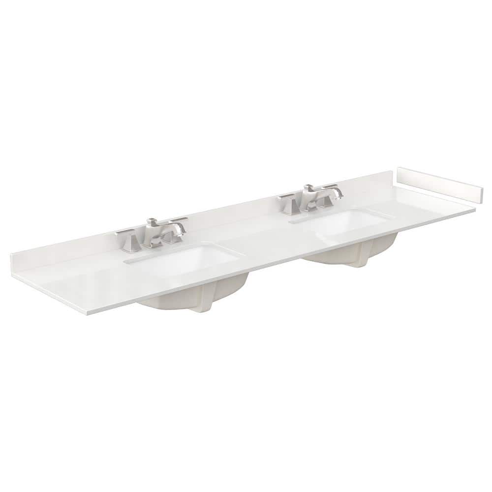 Wyndham Collection Beckett TK 84" Double Sink Bath Vanity with White Quartz Top - Image 5