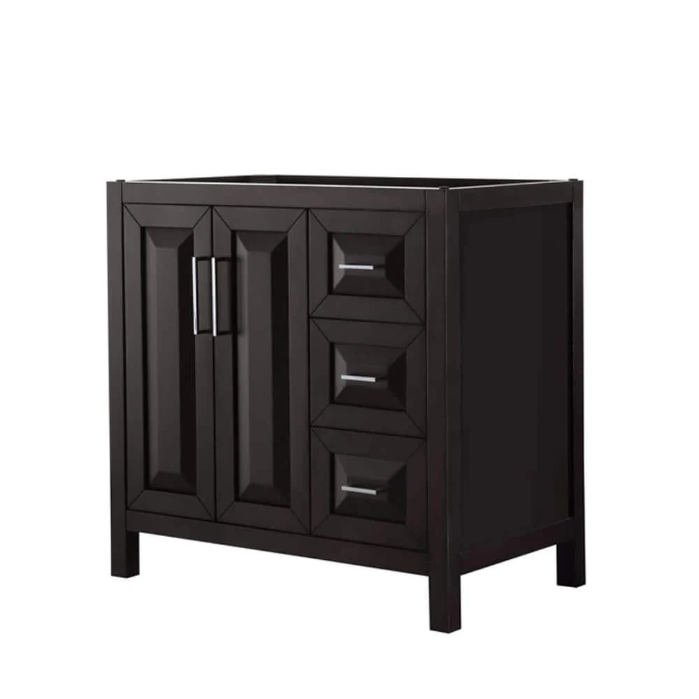 Wyndham Collection Daria 35 in. Bathroom Vanity Cabinet, Dark Espresso