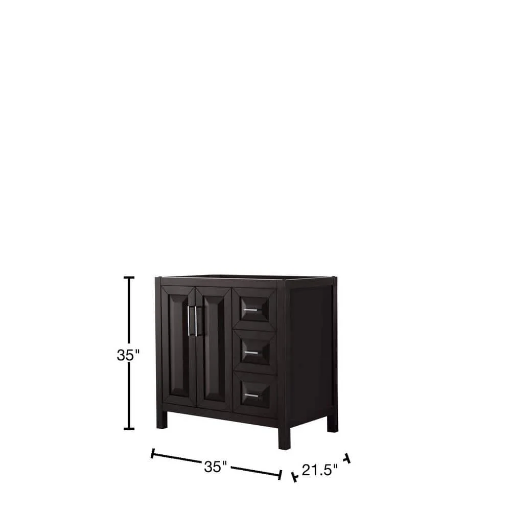Wyndham Collection Daria 35 in. Bathroom Vanity Cabinet, Dark Espresso - Image 2