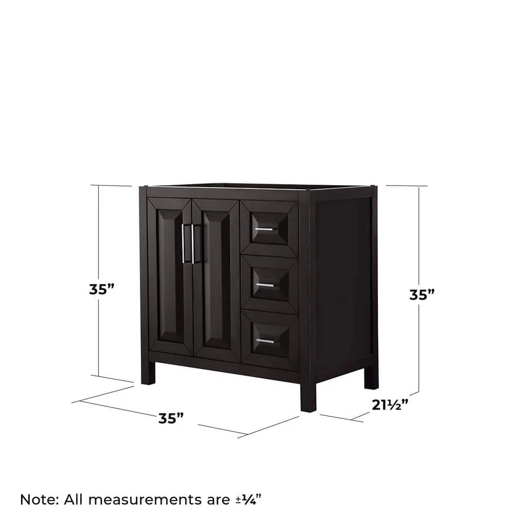 Wyndham Collection Daria 35 in. Bathroom Vanity Cabinet, Dark Espresso - Image 3