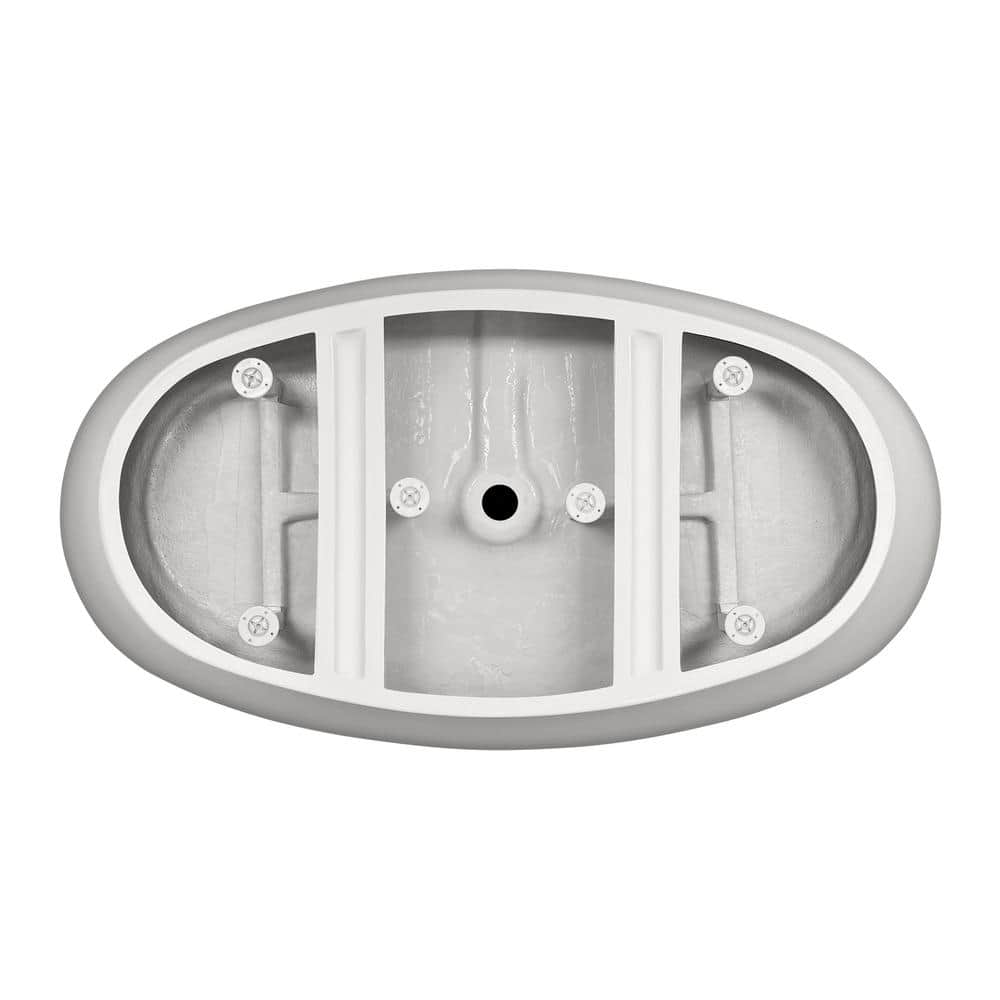 Wyndham Collection Dorrit 60" x 32" Freestanding Soaking Bathtub with Matte Black Trim - Image 6