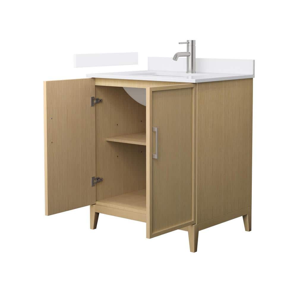 Wyndham Collection Elan 30" Bathroom Vanity in White Oak with Cultured Marble Top - Image 2