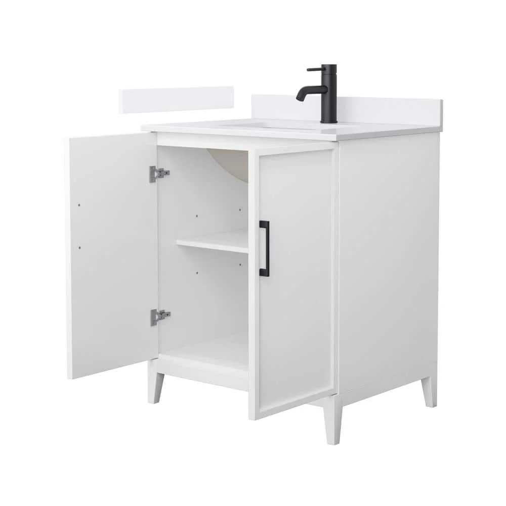 Wyndham Collection Elan 30" Bathroom Vanity with White Cultured Marble Top - Image 2