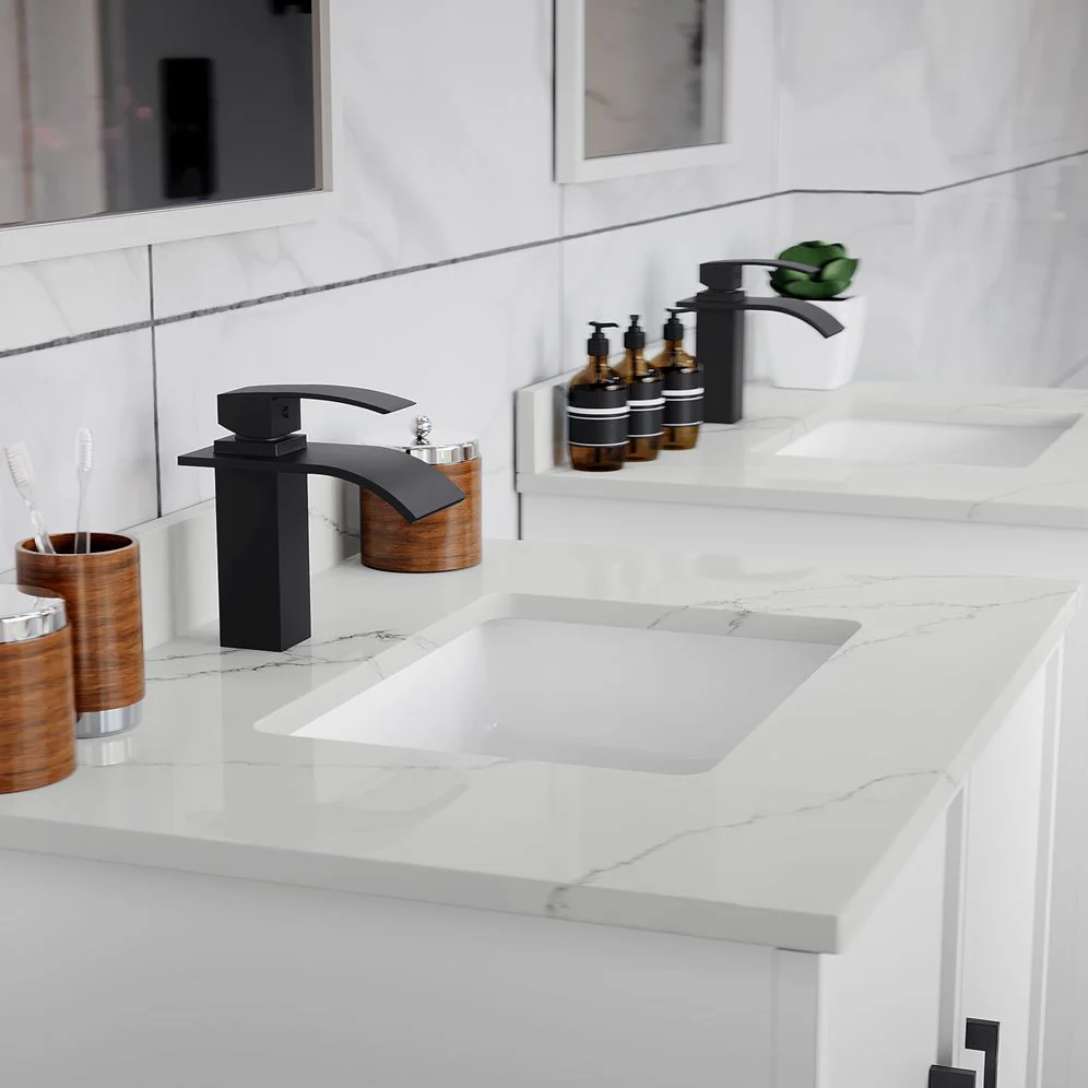 Wyndham Collection Elan 30" White Oak Bathroom Vanity with Quartz Top - Image 12