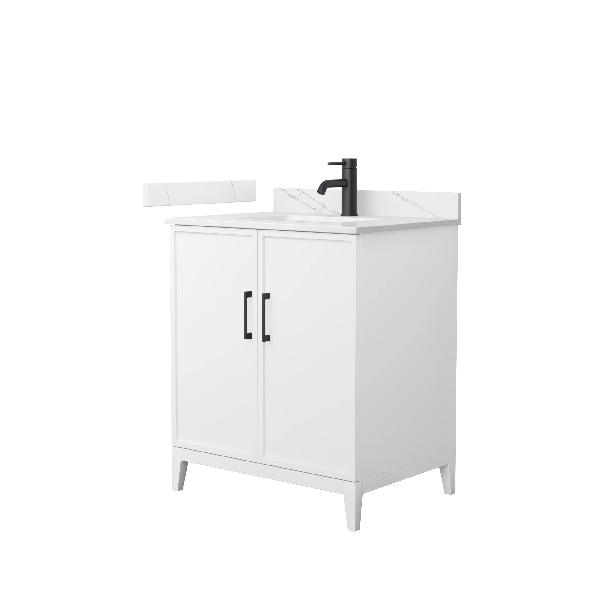 Wyndham Collection Elan 30" White Oak Bathroom Vanity with Quartz Top - Image 6