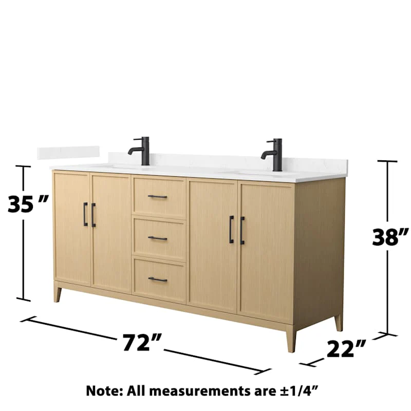 Wyndham Collection Elan 72" Free Standing Double Basin Vanity Set with Cabinet and Cultured Marble Top - Image 4