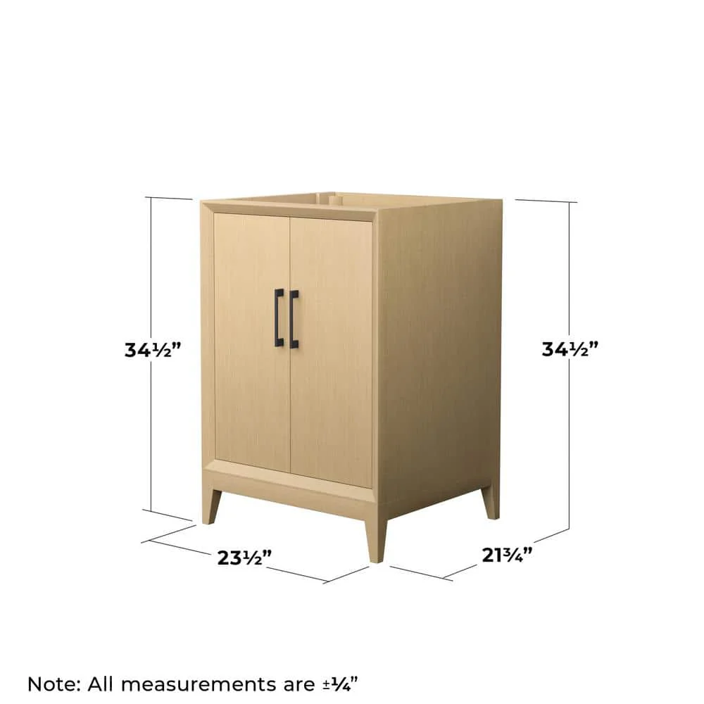 Wyndham Collection Janna 23.5 in. Bathroom Vanity Cabinet, White Oak Finish - Image 3