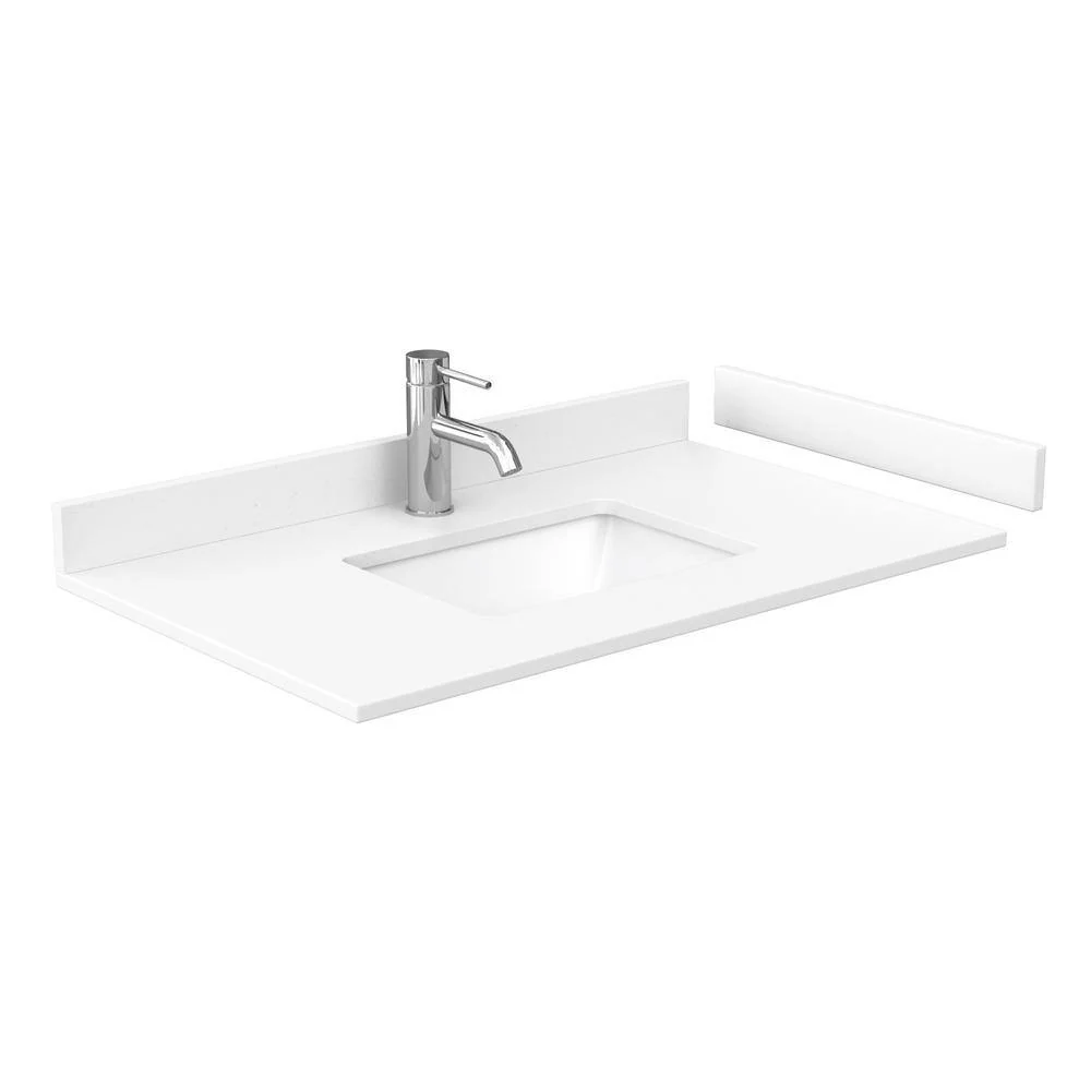 Wyndham Collection Maroni 36" Bathroom Vanity with Cultured Marble Top in Light Straw - Image 4