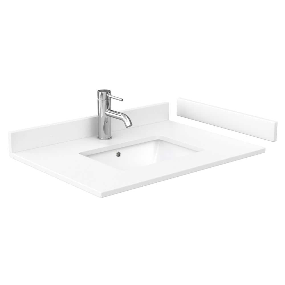 Wyndham Collection Miranda 30" Single Bath Vanity in White with Cultured Marble Top - Image 4