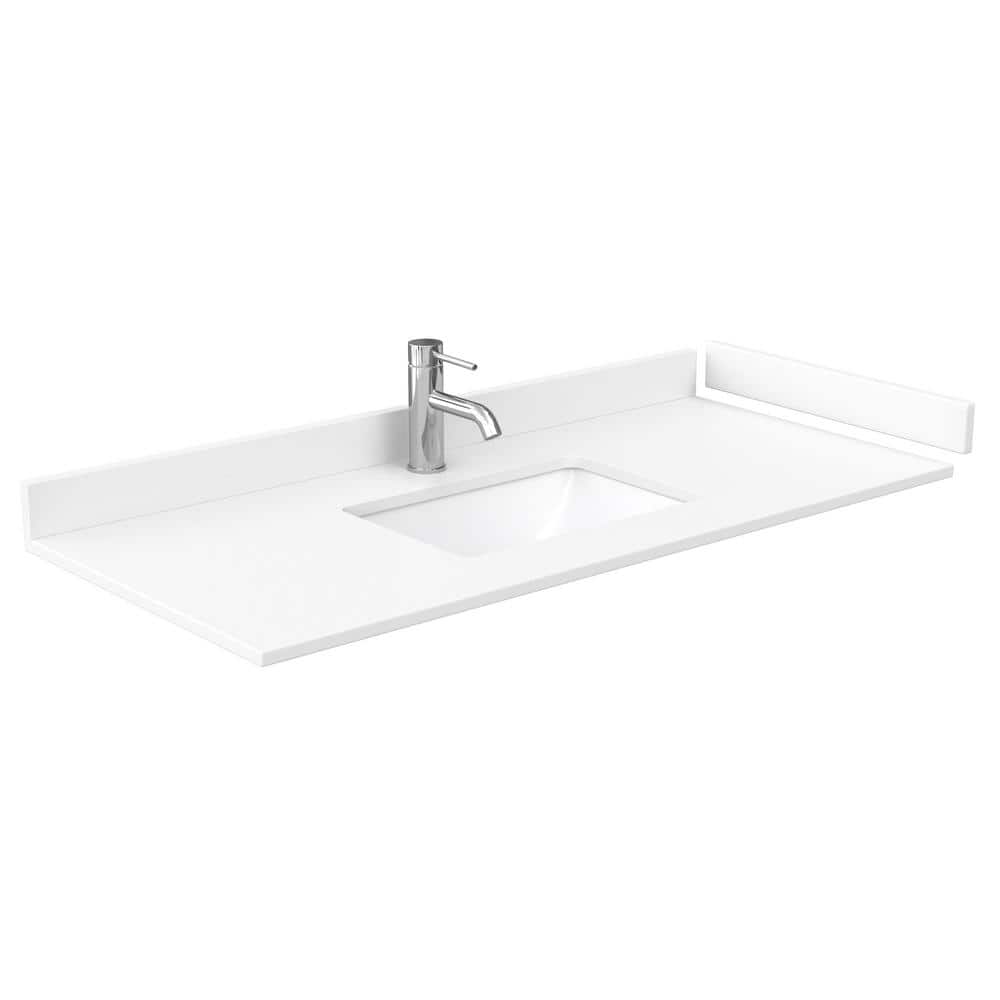 Wyndham Collection Miranda 48" Dark Blue Single Sink Vanity with Cultured Marble Top - Image 6