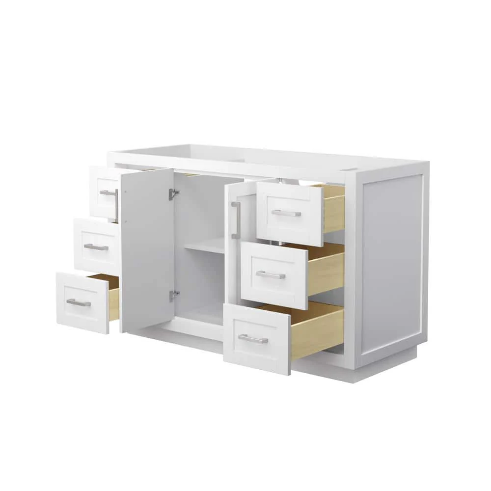 Wyndham Collection Miranda 53.25 in. Bathroom Vanity Cabinet in White - Image 2