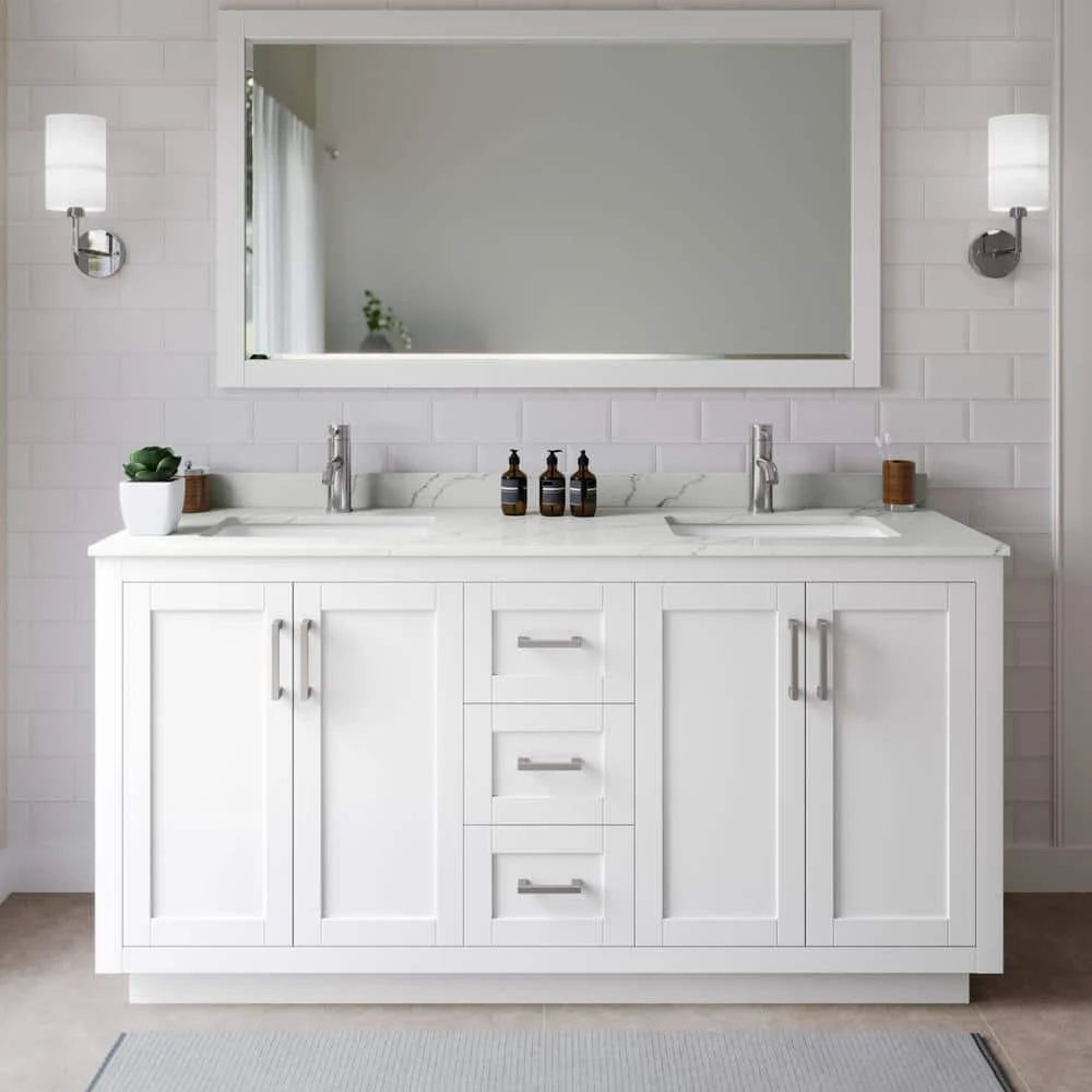 Wyndham Collection Miranda 66" Double Bath Vanity with Giotto Quartz Top