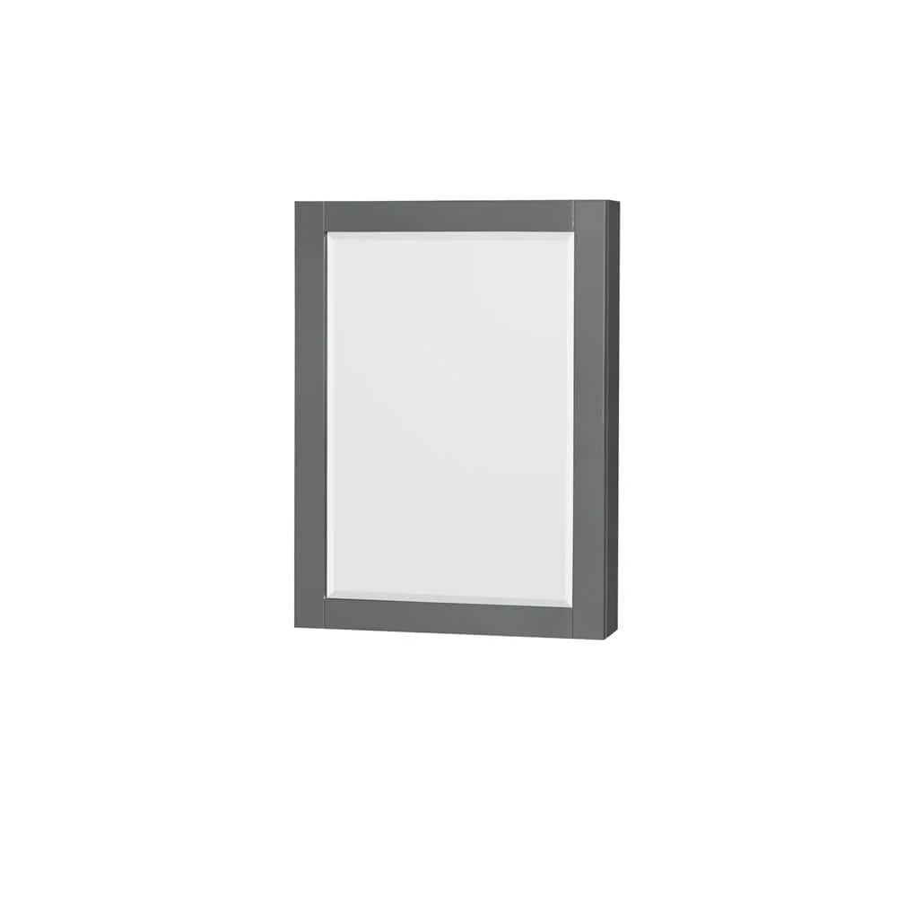 Wyndham Collection Sheffield 29" Dark Gray Single Bath Vanity Cabinet with Mirror - Image 2