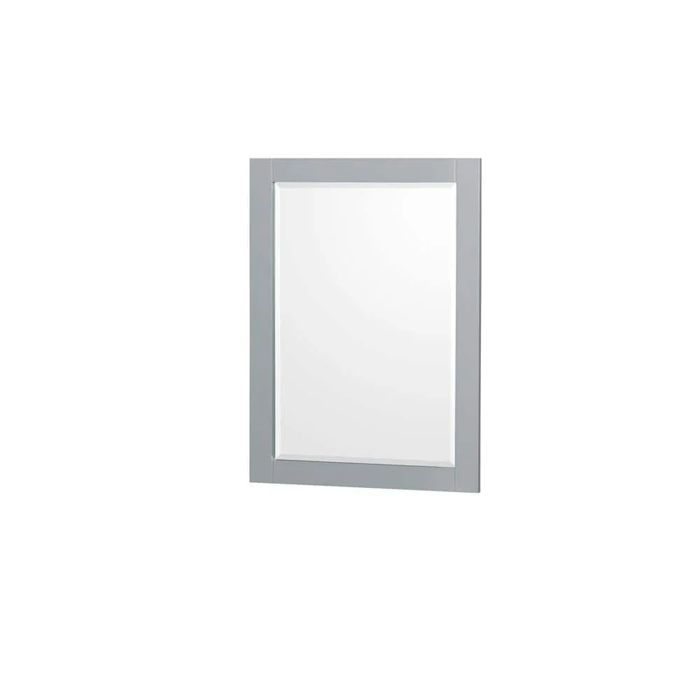 Wyndham Collection Sheffield 29" Gray Bathroom Vanity Cabinet with Mirror - Image 2