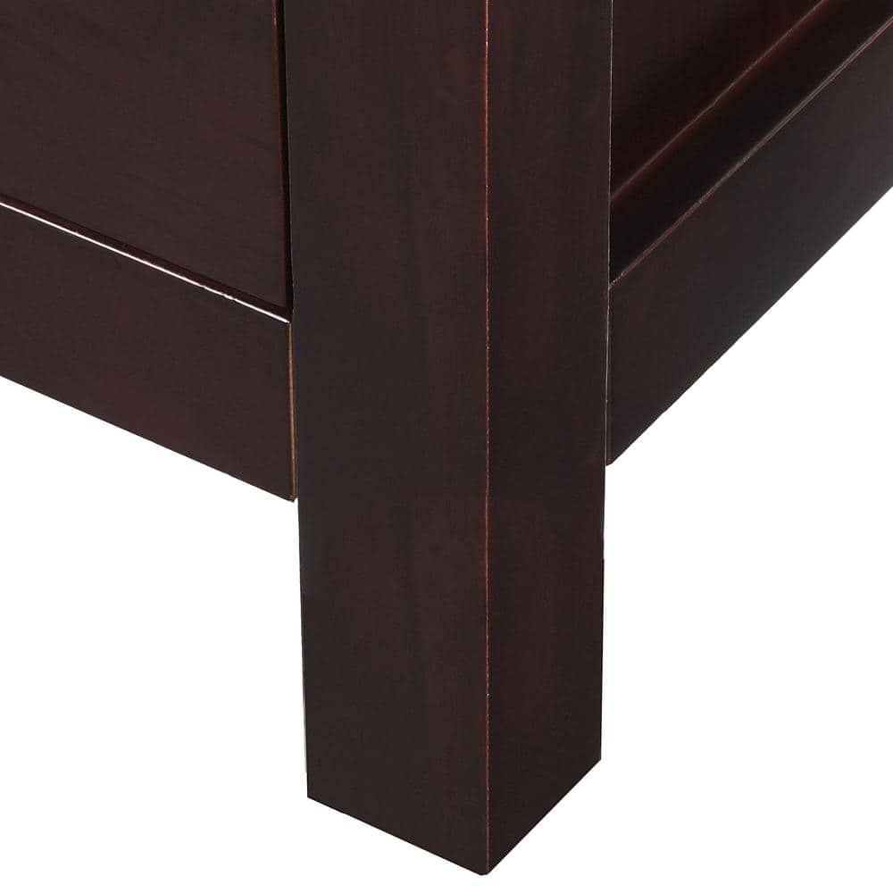 Wyndham Collection Sheffield 30" Bathroom Vanity in Espresso with Carrara Marble Top - Image 5