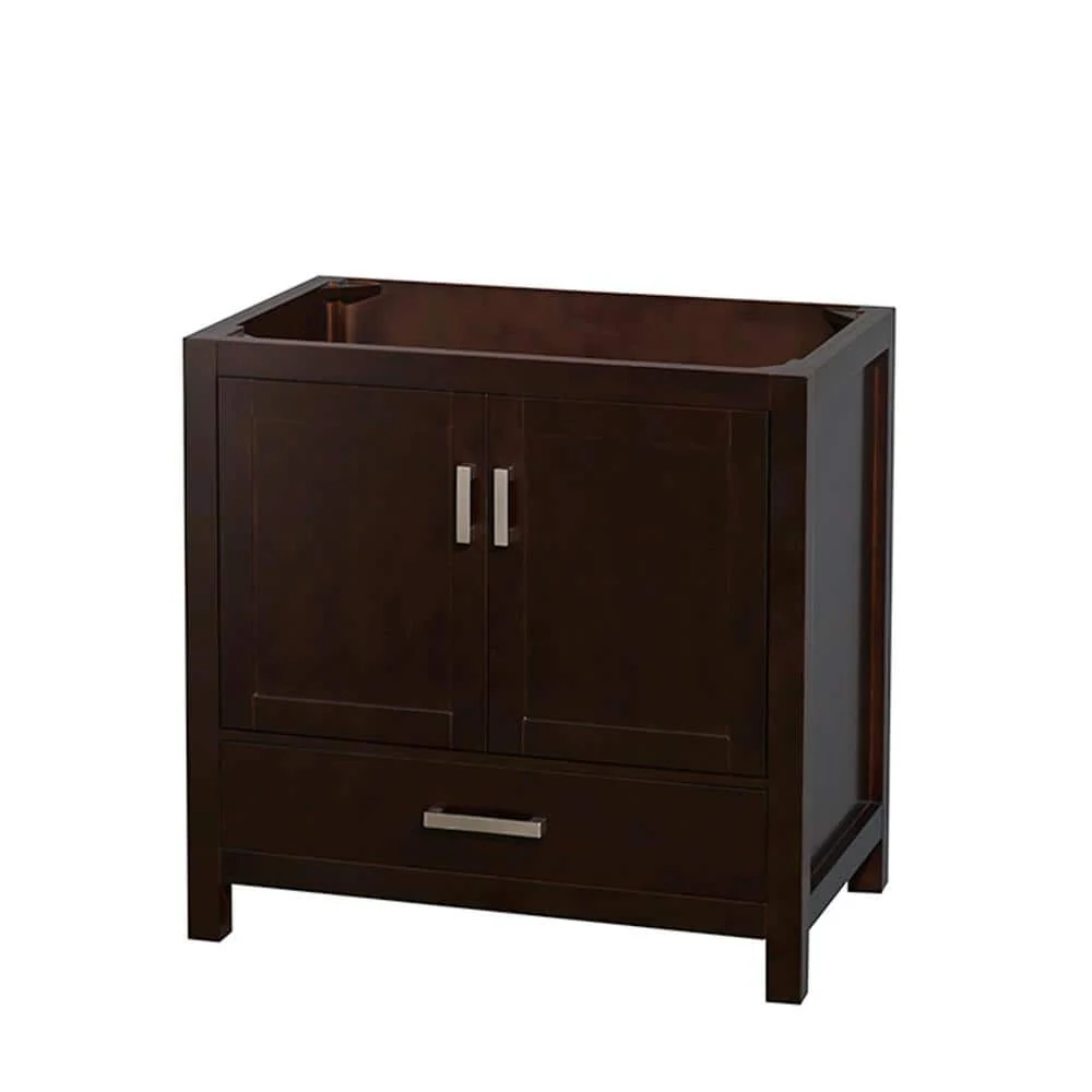 Wyndham Collection Sheffield 35" Bathroom Vanity Cabinet in Espresso