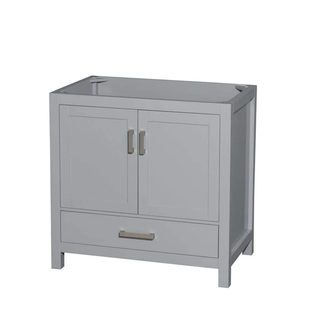 Wyndham Collection Sheffield 35 in. Bathroom Vanity Cabinet in Gray