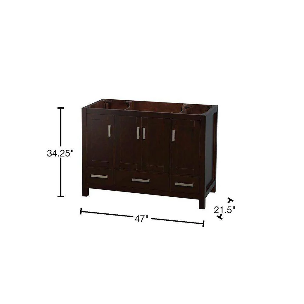 Wyndham Collection Sheffield 47 in. Bathroom Vanity Cabinet, Espresso Finish - Image 2