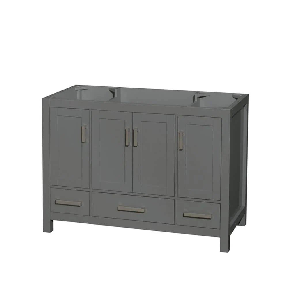 Wyndham Collection Sheffield 47 in. Single Bath Vanity Cabinet, Dark Gray
