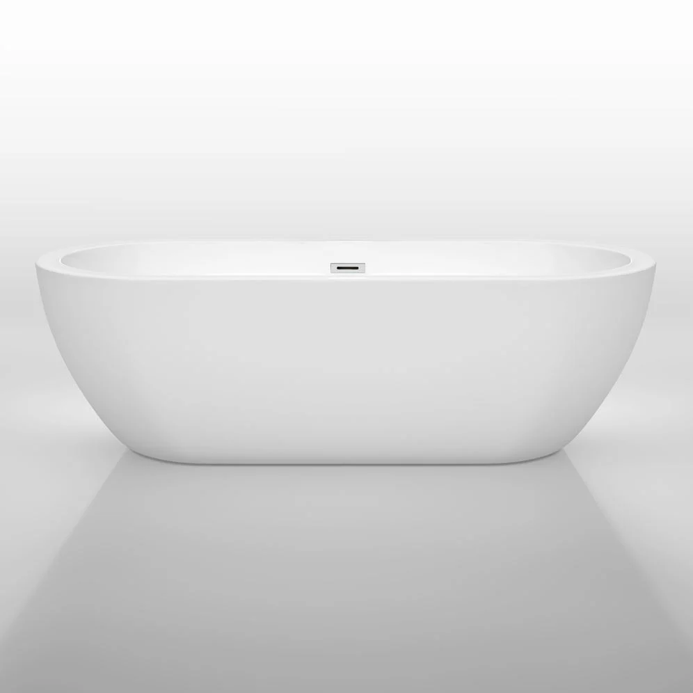 Wyndham Collection Soho 71.5 in. Acrylic Freestanding Soaking Tub in White - Image 15