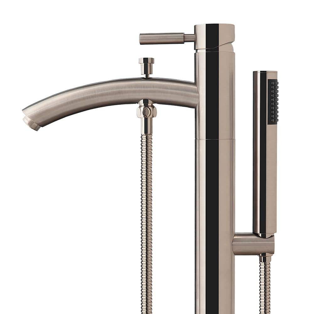 Wyndham Collection Taron Freestanding Tub Faucet, Brushed Nickel - Image 2
