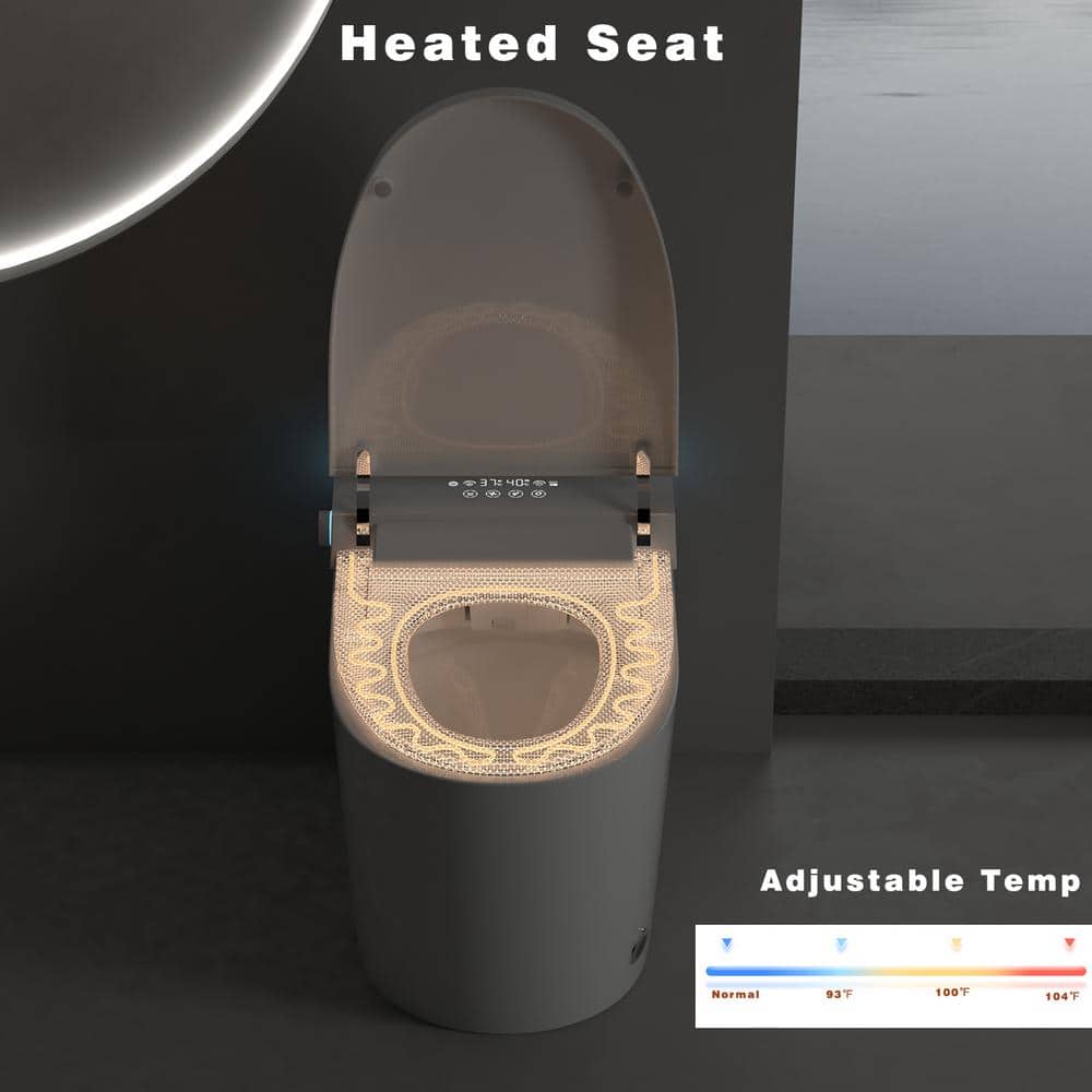 Xspracer Moray Elongated Smart Bidet Toilet - 1.28 GPF, Foot Sensor, LED Display - Image 4