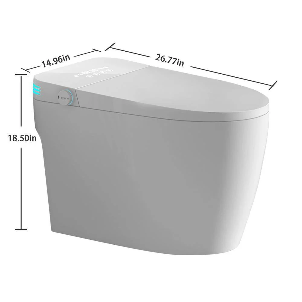 Xspracer Moray Elongated Smart Bidet Toilet - 1.28 GPF, White, AUTO Features - Image 8
