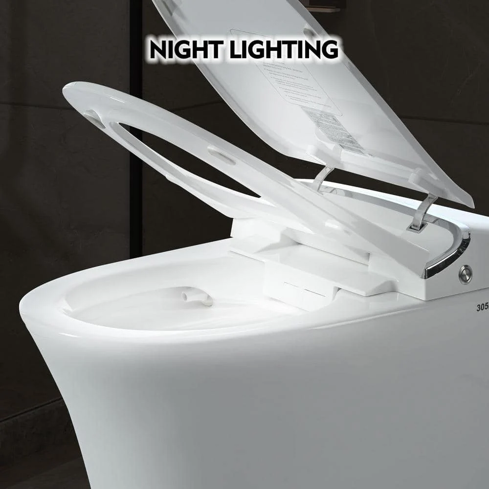 Xspracer Moray Elongated Smart Bidet Toilet with Heated Seat, Remote Control, and LED Night Light - Image 7