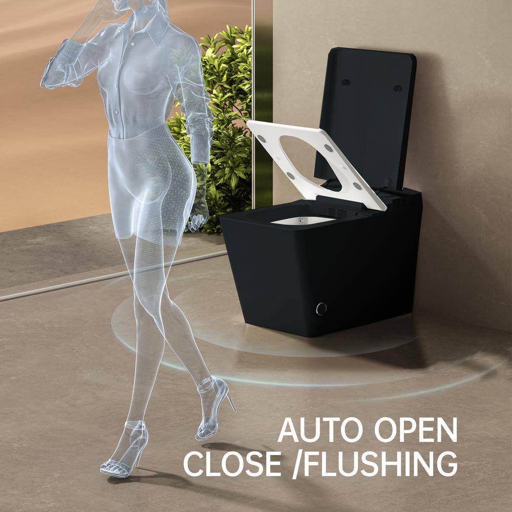 Xspracer Moray Smart Bidet Toilet 1.28 GPF in Black with Remote Control & Auto Flush - Image 9