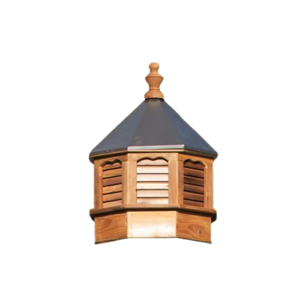 YardCraft Select 22-in x 27-in Unfinished Cedar Octagon Cupola with Bronze Aluminum Roof