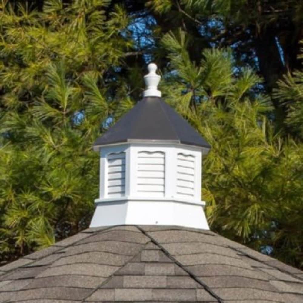 YardCraft Select 22-in x 27-in White/Bronze Roof Vinyl Cupola with Aluminum Roof - Image 2