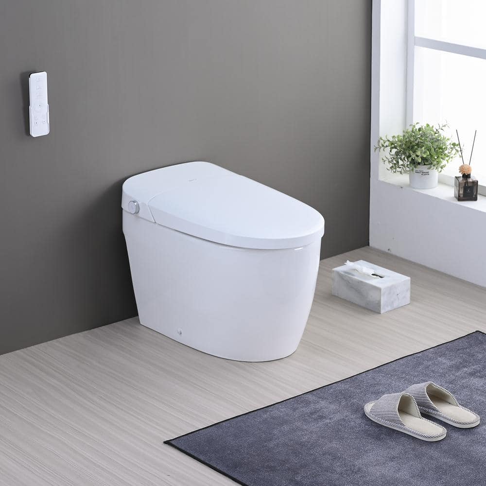 YASINU Tankless Elongated Electric Smart Toilet with Adjustable Bidet Seat, Auto 1.1/1.6 GPF - Image 5