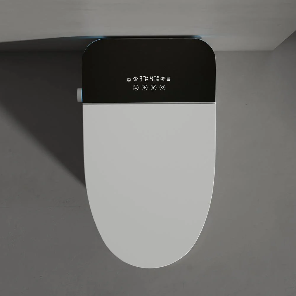 YSQCAR Elongated Smart Bidet Toilet with Auto Lid and Heated Seat in White - 1.28 GPF - Image 7