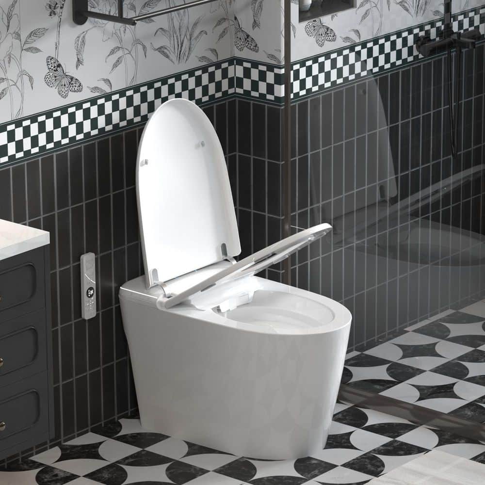yulika Elongated Smart Toilet with Bidet, Auto Open-Close, Heated Seat - Image 3