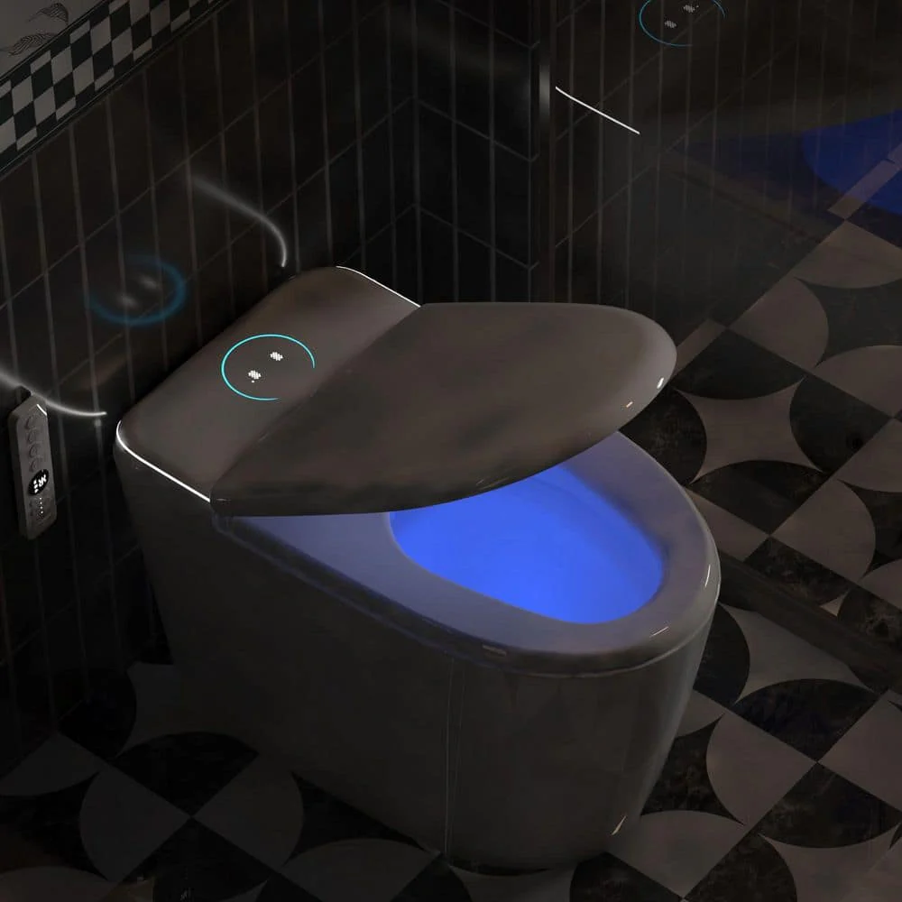 yulika Elongated Smart Toilet with Bidet, Auto Open-Close, Heated Seat - Image 5